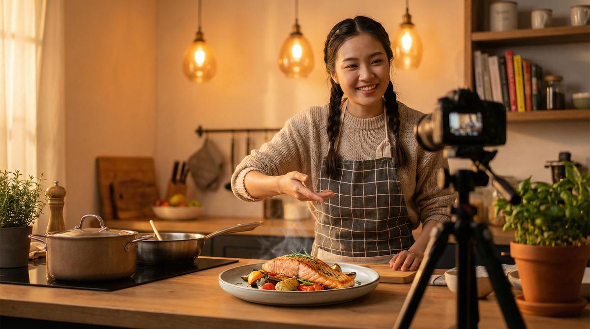 网红主播美食视频